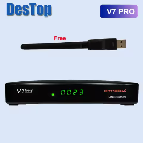 1PC GTmedia V7 PRO Combo dvb-t2 dvb-s2 Satellite Receiver Suport MARS H.265 PowerVu Biss Key Ccam Ne