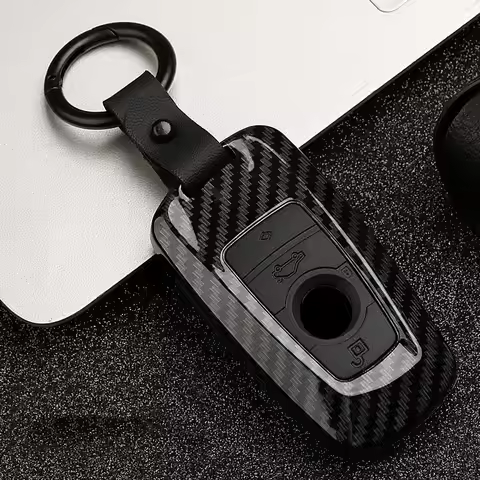 Carbon Fiber Car Key Fob Case SKin Cover for BMW 3 4 5 Series 320i 530i 550i F20 F21 F30 F31 F25 F01