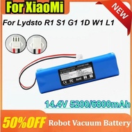 14.4V 5600/6800mAh For XiaoMi Lydsto R1 S1 G1 1D W1 L1 Rechargeable Li-ion Battery Robot Vacuum Clea