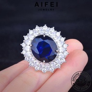 AIFEI JEWELRY Aquamarine Ring Perempuan Accessories Cincin Korean Women Adjustable Silver 925 For 純銀戒指 Perak Sterling Noble Original R2590
