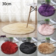 [crazyshopee] Round Soft Faux Sheepskin  Area Rugs Faux  Rug Bedside Rugs