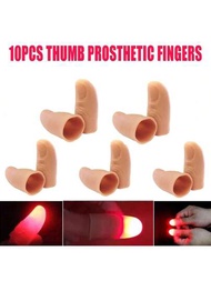 10入組魔術指頭玩具,發光led假手指,附電池,緩解壓力之用
