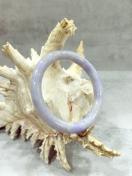 天然紫翡翠手鐲 冰紫羅蘭 A貨 天然緬甸翡翠 圓鐲 附鑑定證書