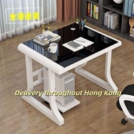 Z4219 ✅ A&0344電腦枱 辦公枱帶鍵盤托 鋼化玻璃面 桌子 computer desk 台式電腦桌 學習桌