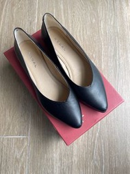 日本REGAL女裝黑色返工皮鞋