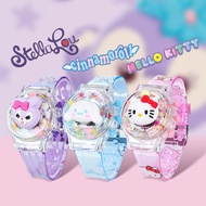 Kuromi Luminous Music Watch Sanrio Kuromi LED Watch for Boys Girls Children's Watch with Colorful Fl