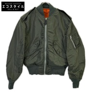 ALPHA Industries 卡其色 L-2B 美國製造飛行夾克，S 碼 [二手]