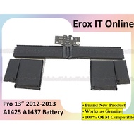 Pro 13" 13.3" Retina A1425 2012 2013 MD101LL/A MD102LL/A  A1437 Laptop Battery