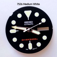 7S26 Medium Seiko Divers Dial & Hand Replacement White