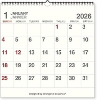 etranger di costarica 2026 Wall Calendar, LP, Ivory, 11.8 x 11.8 inches (300 x 300 mm) CLS-A-11 EDC4
