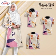 BAJU MUSLIMAH LABUH JERSEY MUSLIMAH BAJU MUSLIMAH TSHIRT SUKAN PASTEL SUBLIMATION