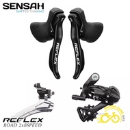 Groupset Mini 3 Piece: Swingarm, Derailleur, Bicycle Disc Shifter SENSAH REFLEX 2x8 Speed