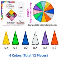 Transparent Large Triangular Magnetic Tiles 7.5cm