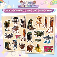 Tung Sahur Meme Sticker - Brainrot Meme Sticker for Helmets, Suitcases, Water Bottles, Laptops