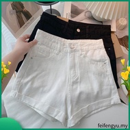 VELIN S-5XL Plus Size Denim Shorts Women Korean High Wasit Pants Plain Casual Jeans
