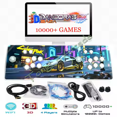 Pandora's Box EX2 Arcade Console, 3D WiFi Arcade Machine, 10000 Games, S812, Zero Delay, 6 Buttons J