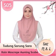 Tudung Sarung Sara Moscrepe Awning Scuba Tudung Sarung Murah Tudung Sarung Labuh Saiz XXL