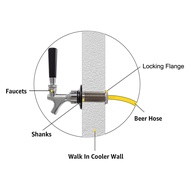 Draft Beer Locking Flange G5/8 Easy Assembly Draft Beer Flange Rod for Commercial Use