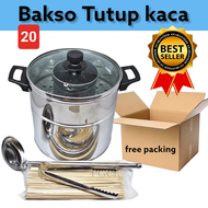 DANDANG BAKSO TUTUP KACA MINI uk 18, 20, 22 /DANDANG HAMPERS/DANDANG STAINLESS