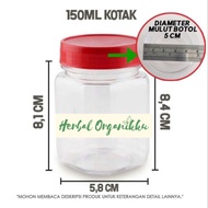Botol Plastik Bumbu 150ml / Botol sambal 150ml / Toples plastik kotak 150ml