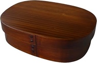 J-kitchens Magewappa Lunch Box, Wooden, Extra Large, Single Tier, Lacquer, 8.7 x 6.3 x 2.4 inches (2