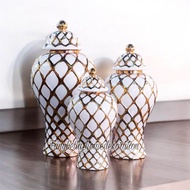 vas bunga ginger gucci vase bunga gold keramik dekorasi hiasan rumah