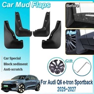 Auto Accessories For Audi Q6 e-tron Sportback 2025~2027 4PCS Car Mudgrds Splash-proof Front Rear Fen