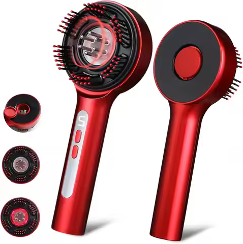3-in-1 Electric Scalp Massage Comb, Hair Oil Applicator, Five-Level Head Scratching, Soothing and Re