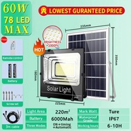 Solar light Dimmable LED Solar Light cangkang aluminium 7500K Waterproof IP67 Remote Controlled Lamp