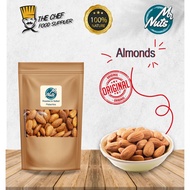 PREMIUM RAW ALMOND NUTS / KACANG BADAM - 100g