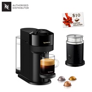 (Limited Edition) Nespresso Vertuo Next Coffee Machine (Glossy Black) with Aeroccino Bundle