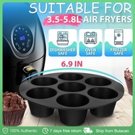 7 Cups Airfryer Silicone Muffin Pan Non Stick Mini Cupcake for 3.5 to 5.8 L Air Fryer Accessories