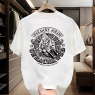 Korean Version Loose Dropped Shoulder Round Neck Short T Kick Pure Cotton Sleeve T-Shirt Casual Half