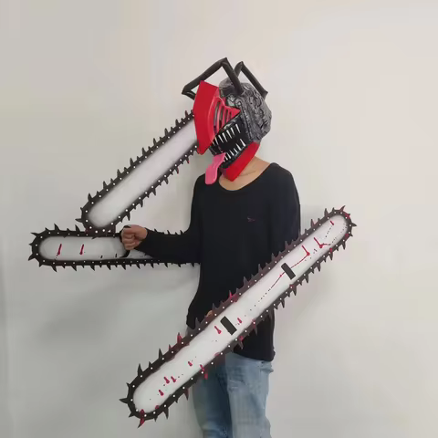 Anime Chainsaw Man Mask Cosplay Denji Pochita Mask Chainsawman Role Saw Latex Helmet Halloween Party