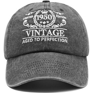 75th Birthday Gifts for Men Women, Happy 75th Birthday Decorations - Embroidered Baseball Caps Adjus