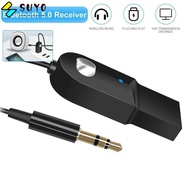 SUYO Bluetooth Audio Receiver, USB To 3.5mm Wireless Adapter Bluetooth Aux Adapter, Car Speaker Amplifier Dongle Cable Bluetooth 5.0 Car Bluetooth Transmitter