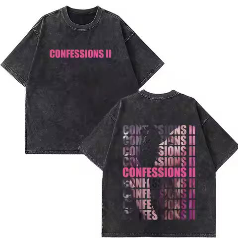 Madonna CONFESSIONS II Album Tour 2026 Print Vintage Washed T-shirt Men Women Fashion Tshirt Summer 