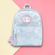 幻彩LED徽章休閒後背包-雪白貓咪 Fun Time