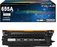 655A Black Toner Cartridge Replacement for HP 655A CF450A Works with HP Color LaserJet Enterprise M6