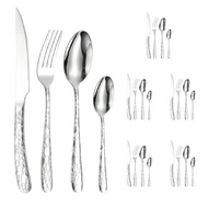 4pcs/16pcs/24pcs Stainless Steel Tableware Set, Unique Star Designed Handle, Include Knife Fork Spoo