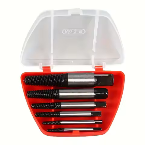 6Pcs Broken Screw Extractor Drill Bit Set Carbon Steel Double Head Screw Remover Center Drill 2.5mm