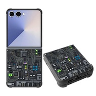 Casing Case Samsung Galaxy Z Flip 7 6 5 4 3 SE Cyber Circuit Board Art