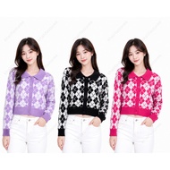 CROP TOP/Crop sweater /Sullivan Argyle sweater / sweater ootd sulivan lilac thick smooth