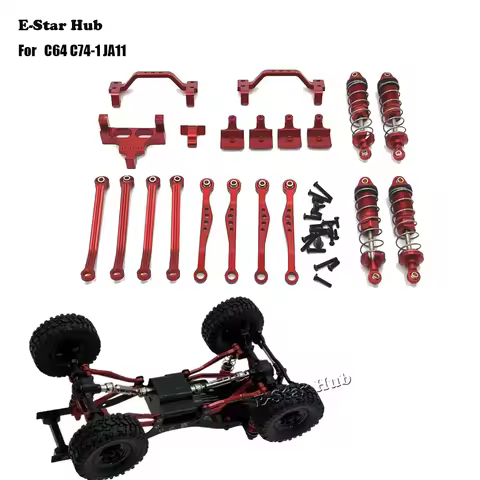Rod Suspension Seat Suspension Device Frame Servo for WPL C64 C74-1 JA11 RC Car Metal Upgrade OP Acc