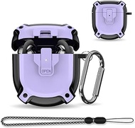 for Bose QuietComfort Earbuds II Case (2022)/ NEW QuietComfort Ultra Earbuds Case (2023),Shockproof Protective Safety Lock Case for QuietComfort Earbuds 2/QuietComfort Ultra Earbuds Accessories-Purple