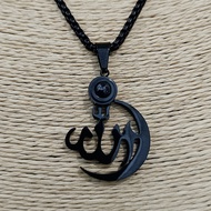 KALUNG LIONTIN TITANIUM LAFADZ ALLAH KODE LT13 TERDAPAT DI MATA LIONTIN NYA FOTO KABAH