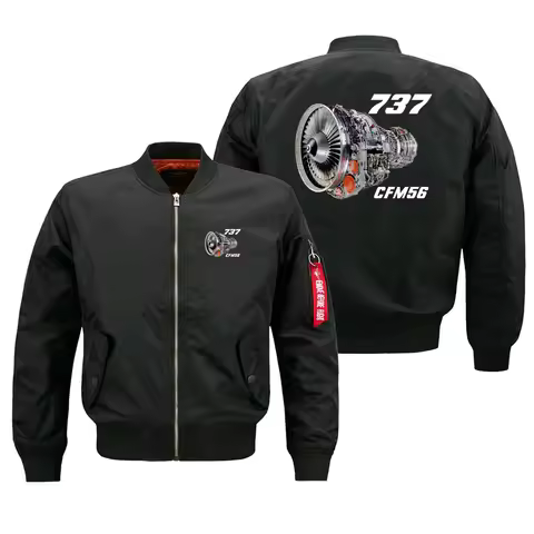 737 Engine CFM56 Military Outdoor Flight Aviation Pilots Men Ma1 Bomber Jacket Baseball Coats
