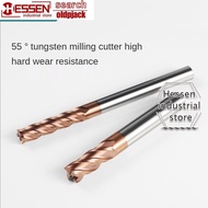 Yz> 4Flutes HRC55 Carbide end mill 1 2 4 5 6 8 10 12mm  Milling Cutter Alloy Coating Tungsten Steel 
