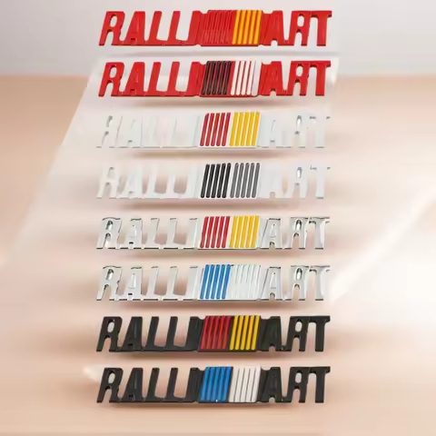 Car Metal RALLIART Logo Grill Badge Emblem Sticker For Mitsubishi Outlander Eclipse Cross Pajero Lan