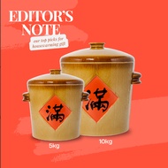 Claytan Ceramic Rice Container 5KG & 10KG | Bekas Beras Seramik | Chinese Words | 家用米桶满字米缸 Rice Stor